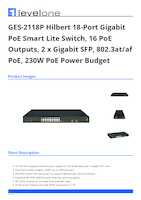 Datasheet for LevelOne GES-2118P, EAN: 4015867229224