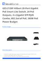Datasheet for LevelOne GES-2128P, EAN: 4015867229231