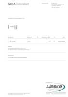 Datasheet for Gira 140200, EAN: 4010337402008