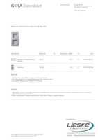 Datasheet for Gira 136226, EAN: 4010337362265