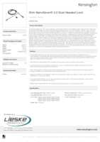 Datasheet for Kensington K65024L, EAN: 0085896650249