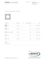 Datasheet for Gira 0211405, EAN: 4010337120230