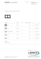Datasheet for Gira 0212408, EAN: 4010337120148