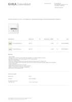 Datasheet for Gira 415703, EAN: 4010337094517