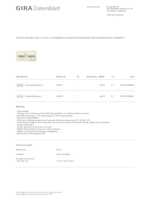 Datasheet for Gira 415801, EAN: 4010337094524