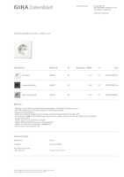 Datasheet for Gira 418866, EAN: 4010337093107