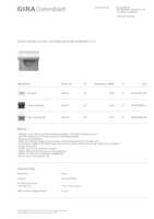 Datasheet for Gira 441065, EAN: 4010337094159