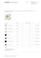 Datasheet for Gira 441801, EAN: 4010337094920