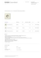 Datasheet for Gira 444001, EAN: 4010337095040