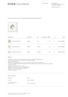 Datasheet for Gira 444003, EAN: 4010337095057
