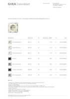 Datasheet for Gira 445201, EAN: 4010337094630