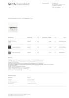 Datasheet for Gira 445466, EAN: 4010337094128
