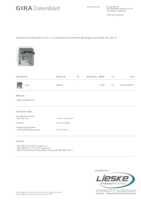 Datasheet for Gira 448530, EAN: 4010337095781