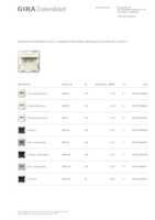 Datasheet for Gira 448801, EAN: 4010337095804