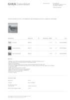 Datasheet for Gira 456965, EAN: 4010337094593