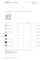 Datasheet for Gira 475501, EAN: 4010337093879