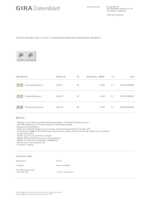 Datasheet for Gira 479303, EAN: 4010337095293