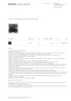 Datasheet for Gira 501300, EAN: 4010337110835