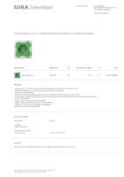 Datasheet for Gira 4188107, EAN: 4010337092902