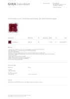 Datasheet for Gira 4188108, EAN: 4010337092919