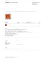 Datasheet for Gira 4188109, EAN: 4010337092926