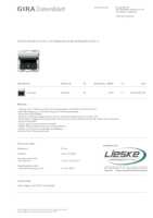 Datasheet for Gira 4410600, EAN: 4010337094142