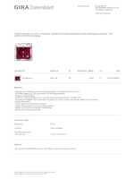 Datasheet for Gira 4452108, EAN: 4010337093527