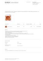 Datasheet for Gira 4452109, EAN: 4010337093534