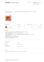 Datasheet for Gira 4457109, EAN: 4010337093305