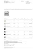 Datasheet for Gira 4552015, EAN: 4010337095255