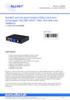 Datasheet for Allnet ALL-MC116VDSL2, EAN: 4038816114549