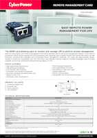 Datasheet for CyberPower RMCARD400, EAN: 4711027799384