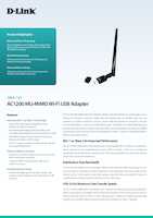 Datasheet for D-Link DWA-185, EAN: 0790069470974