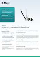 Datasheet for D-Link DWA-X582, EAN: 0790069470981