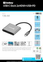 Datasheet for Sandberg 136-44, EAN: 5705730136443