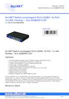 Datasheet for Allnet ALL-SG8005P-2.5G, EAN: 4038816108517