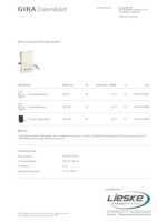 Datasheet for Gira 106701, EAN: 4010337105169