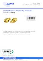Datasheet for Allnet ANT-ADP-SMA-TERM, EAN: 4038816154606