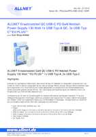 Datenblatt zu Allnet PSU-GaNPD-USB-1A3C-130W, EAN: 4038816211316