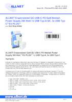 Datenblatt zu Allnet PSU-GaNPD-USB-1A3C-200W, EAN: 4038816125460