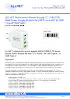 Datasheet for Allnet PSU-GaNPD-USB-2A2C-68W, EAN: 4038816125484