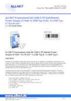 Datenblatt zu Allnet PSU-GaNPD-USB-1A1C-33W, EAN: 4038816125552