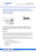 Datasheet for Allnet PSU-GaNPD-USB-1A1C-45W, EAN: 4038816212153