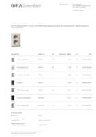 Datasheet for Gira 078301, EAN: 4010337783015