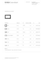 Datasheet for Gira 100123, EAN: 4010337881339