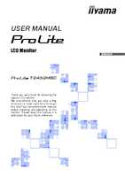 Datasheet for Iiyama T2452MSC-B2AG, EAN: 4948570127245