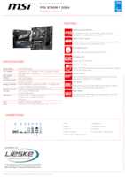 Datasheet for MSI 7E02-001R, EAN: 4711377030991