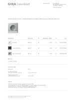 Datasheet for Gira 446265, EAN: 4010337093480