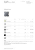 Datasheet for Gira 517828, EAN: 4010337123064
