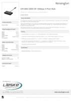 Datasheet for Kensington K33616WW, EAN: 0085896336167